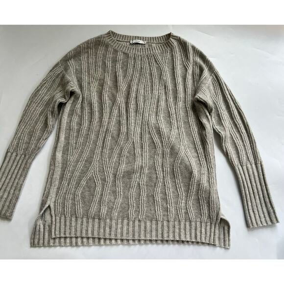 Vince Gray Wool Cashmere Blend Pullover Knit Sweater Women Size XS Quiet Luxury - Picture 1 of 15